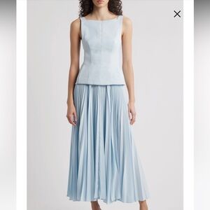 Acler Hollinshill Pleated Sleeveless Maxi Dress